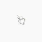 Pendentif Heck Coeur Strie Or Blanc - F&ecirc;te des m&egrave;res Femme | Histoire d&rsquo;Or