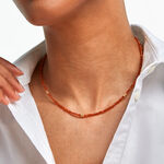 Collier Jonc Cyclades Argent Jaune Corniole -  Femme | Histoire d&rsquo;Or