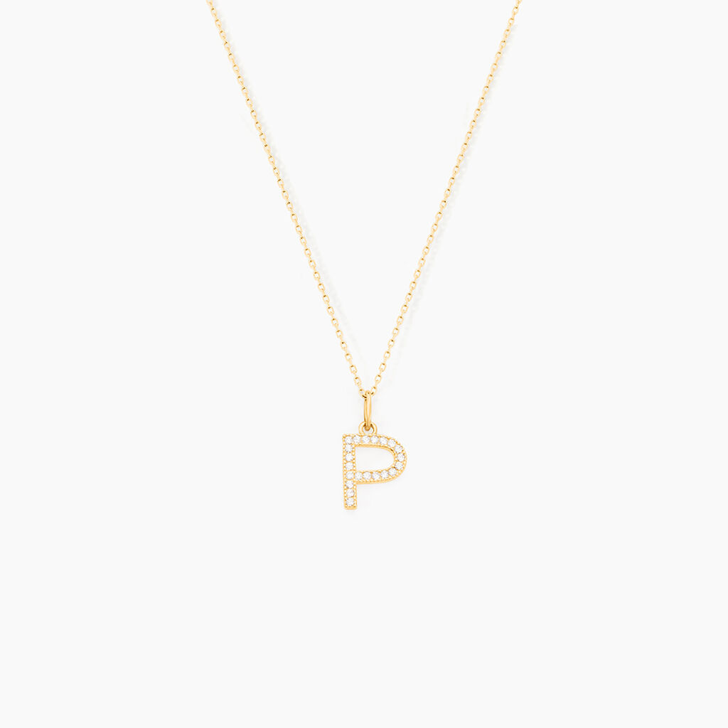 Pendentif Lettre P Or Jaune Oxyde - Pendentifs Famille | Histoire d&rsquo;Or