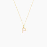 Pendentif Lettre P Or Jaune Oxyde - Pendentifs Famille | Histoire d&rsquo;Or