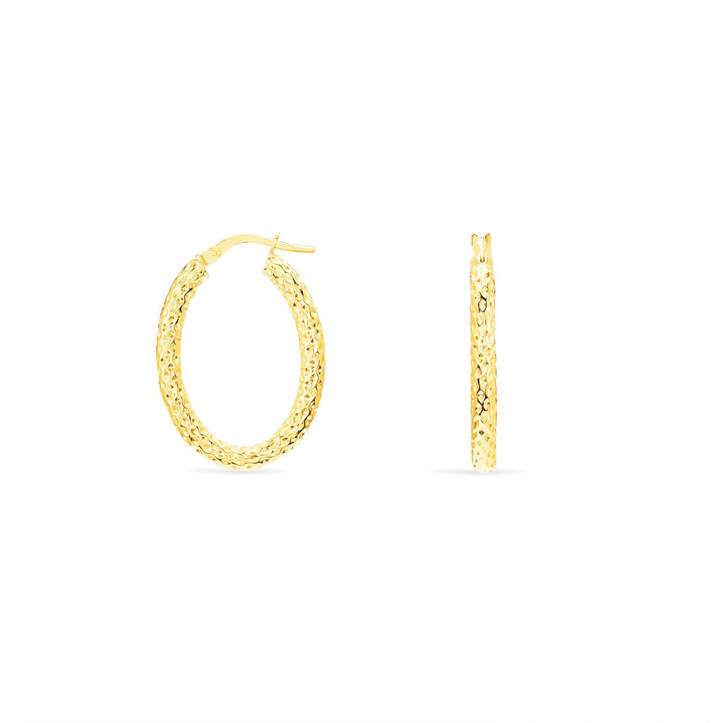 Créoles Udara Or Jaune - Boucles d'oreilles créoles Femme | Histoire d’Or