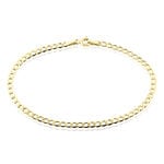 Bracelet Iris Or Jaune Maille Gourmette - Bracelets cha&icirc;ne Femme | Histoire d&rsquo;Or