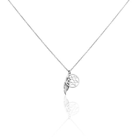 Collier Karrie Argent Blanc Oxyde De Zirconium - Colliers fantaisie Femme | Histoire d’Or