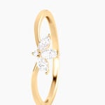 Bague Valkyries Or Jaune Diamant Synth&eacute;tique - Bagues avec pierre Femme | Histoire d&rsquo;Or