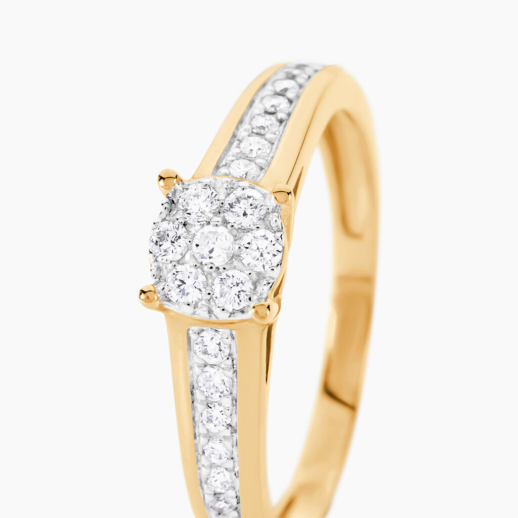 Bague Or Jaune Multi Pierres Diamants - Bagues avec pierre Femme | Histoire d’Or