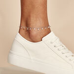 Cha&icirc;ne De Cheville Carolaine Argent Blanc Oxyde De Zirconium - Cha&icirc;nes de cheville Femme | Histoire d&rsquo;Or