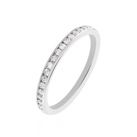 Alliance Laurie Demi-tour Or Blanc Diamant - Alliances Femme | Histoire d’Or