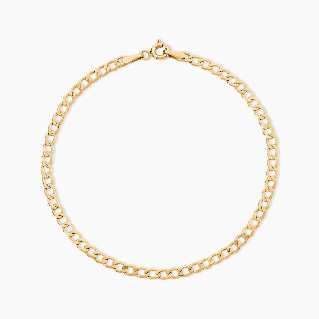 Bracelet Iris Or Jaune Maille Gourmette - Bracelets cha&icirc;ne Femme | Histoire d&rsquo;Or