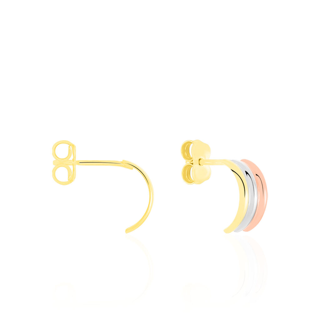 Créoles Igora Or Tricolore - Boucles d'oreilles créoles Femme | Histoire d’Or