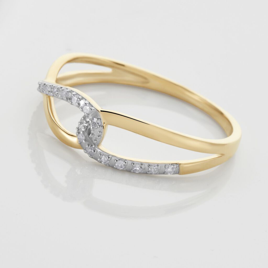 Bague Osanna Or Jaune Diamants - Bagues avec pierre Femme | Histoire d’Or