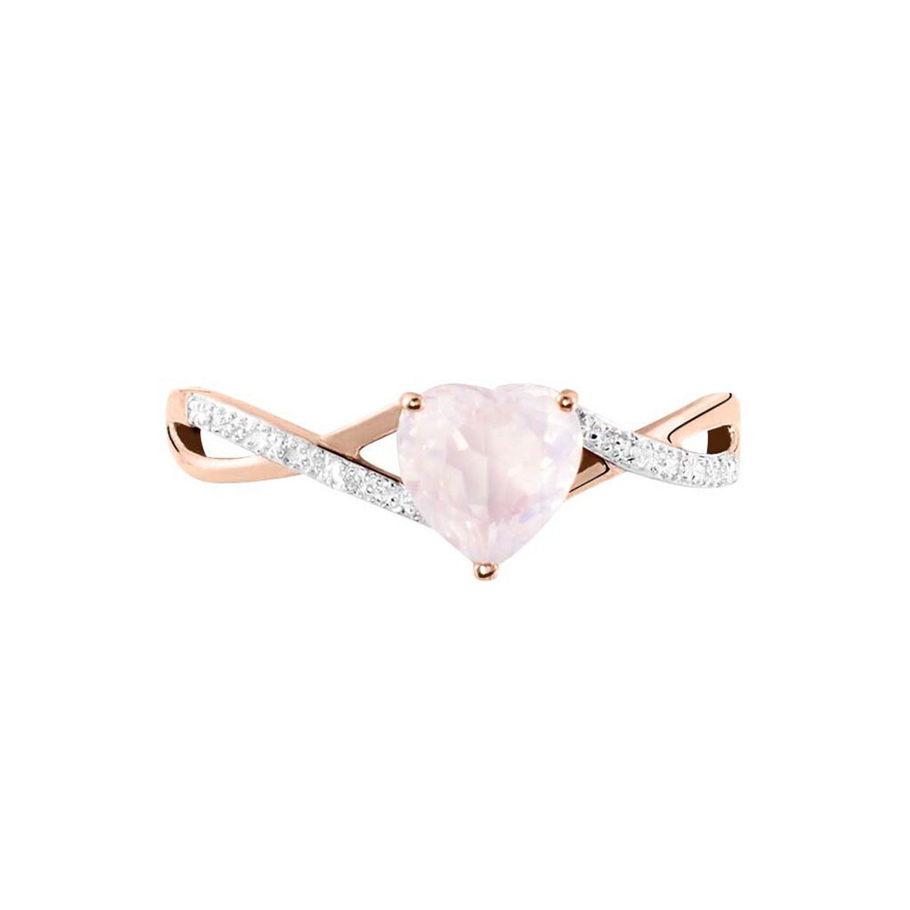 Bague Clothilde Or Rose Quartz Et Oxyde - Bagues solitaires Femme | Histoire d’Or