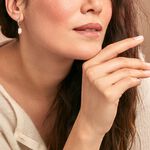 Cr&eacute;oles Petia Argent Blanc Perle De Culture - Boucles d'oreilles cr&eacute;oles Femme | Histoire d&rsquo;Or