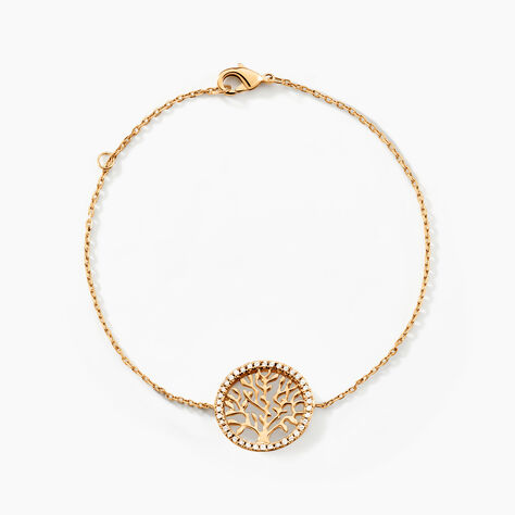 Bracelet Theolina Plaqu&eacute; Or Jaune Oxyde De Zirconium - Bracelets Femme | Histoire d&rsquo;Or