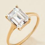 Bague Gatsby Or Jaune Oxyde De Zirconium - Bagues solitaires Femme | Histoire d&rsquo;Or