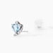 Boucles D'oreilles Puces Coeur In Love Or Blanc Topaze Et Oxyde - Clous d'oreilles Femme | Histoire d’Or
