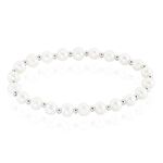 Bracelet Elastiqu&eacute; Argent Sidel Perles De Culture - Bracelets Femme | Histoire d&rsquo;Or