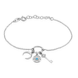 Bracelet Evyna Argent Blanc - Bracelets fantaisie Femme | Histoire d’Or