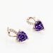 Boucles D'oreilles Puces Argent Rose Atieno Oxyde De Zirconium - Boucles d'Oreilles Coeur Femme | Histoire d’Or