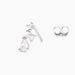 Boucles D'oreilles Puces Chadia Argent Blanc Oxyde De Zirconium - Boucles d'oreilles fantaisie Femme | Histoire d’Or