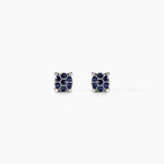 Boucles D'oreilles Puces Kate Or Blanc Saphir - Clous d'oreilles Femme | Histoire d&rsquo;Or