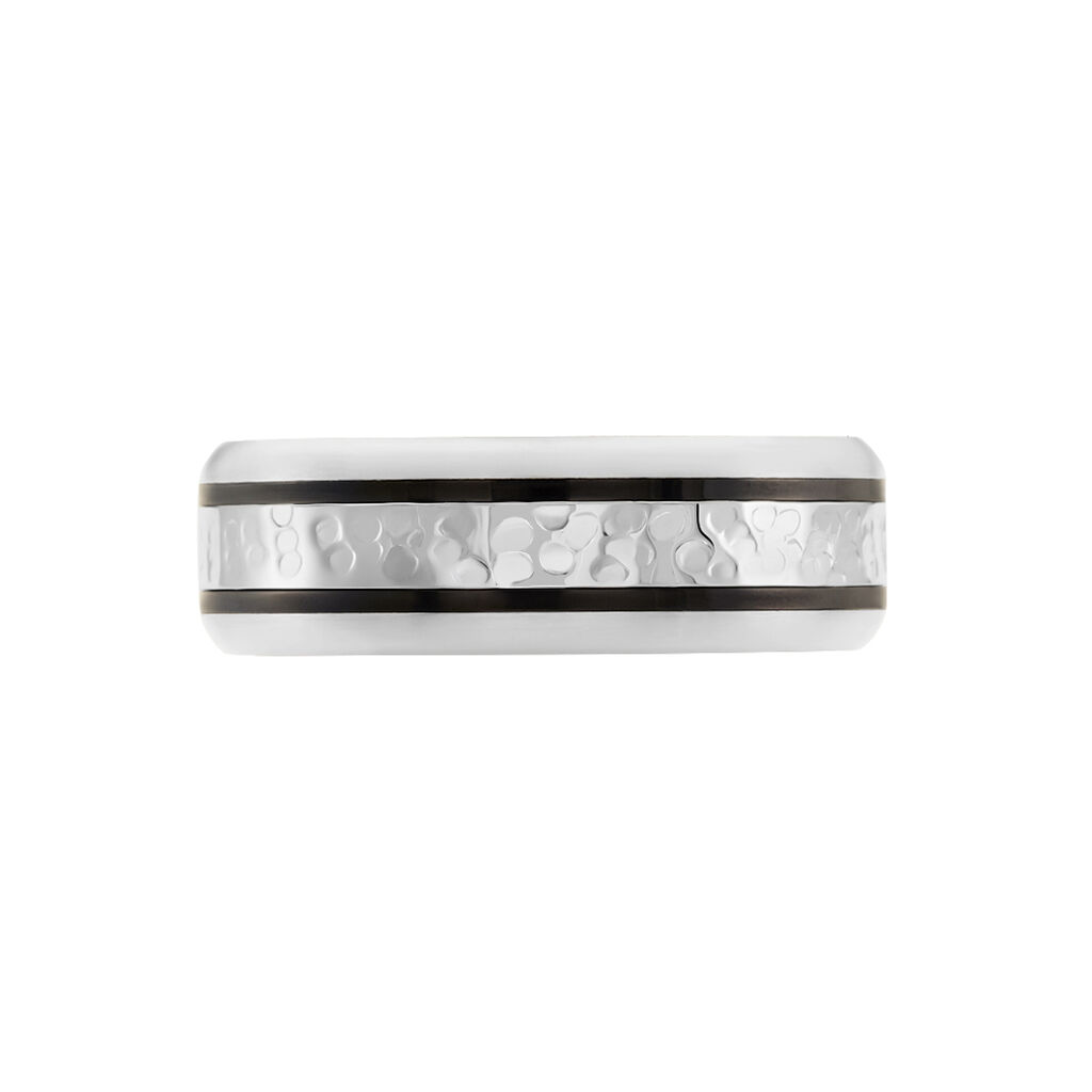 Bague Mollie Acier Blanc - Bagues fantaisie Homme | Histoire d&rsquo;Or