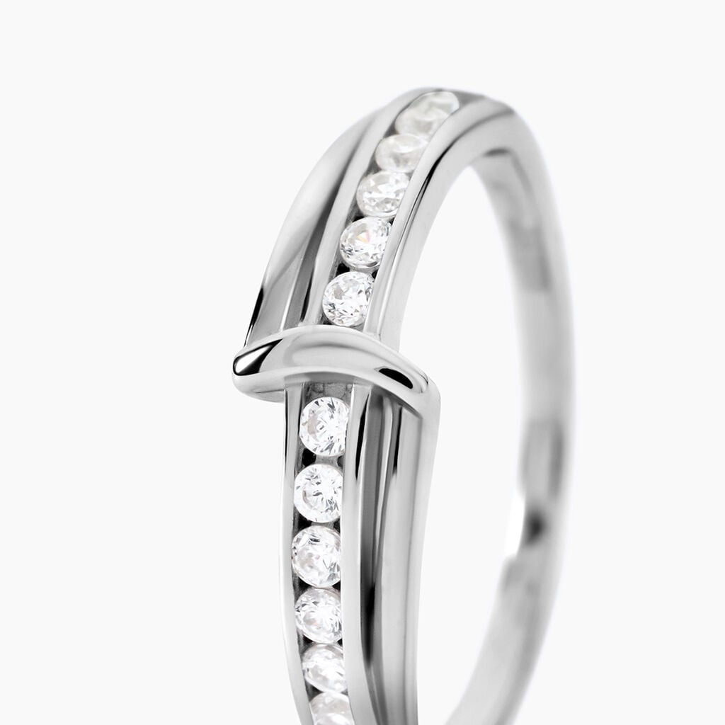 Bague Pernilla Argent Blanc Oxyde De Zirconium - Bagues fines Femme | Histoire d&rsquo;Or