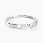 Bague Or Blanc Anilie Diamant - Bagues solitaires Femme | Histoire d&rsquo;Or