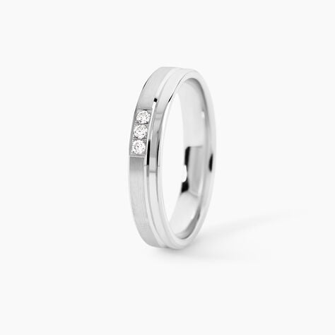 Alliance Velina Or Blanc Diamant - Alliances 18 carats Unisex | Histoire d&rsquo;Or