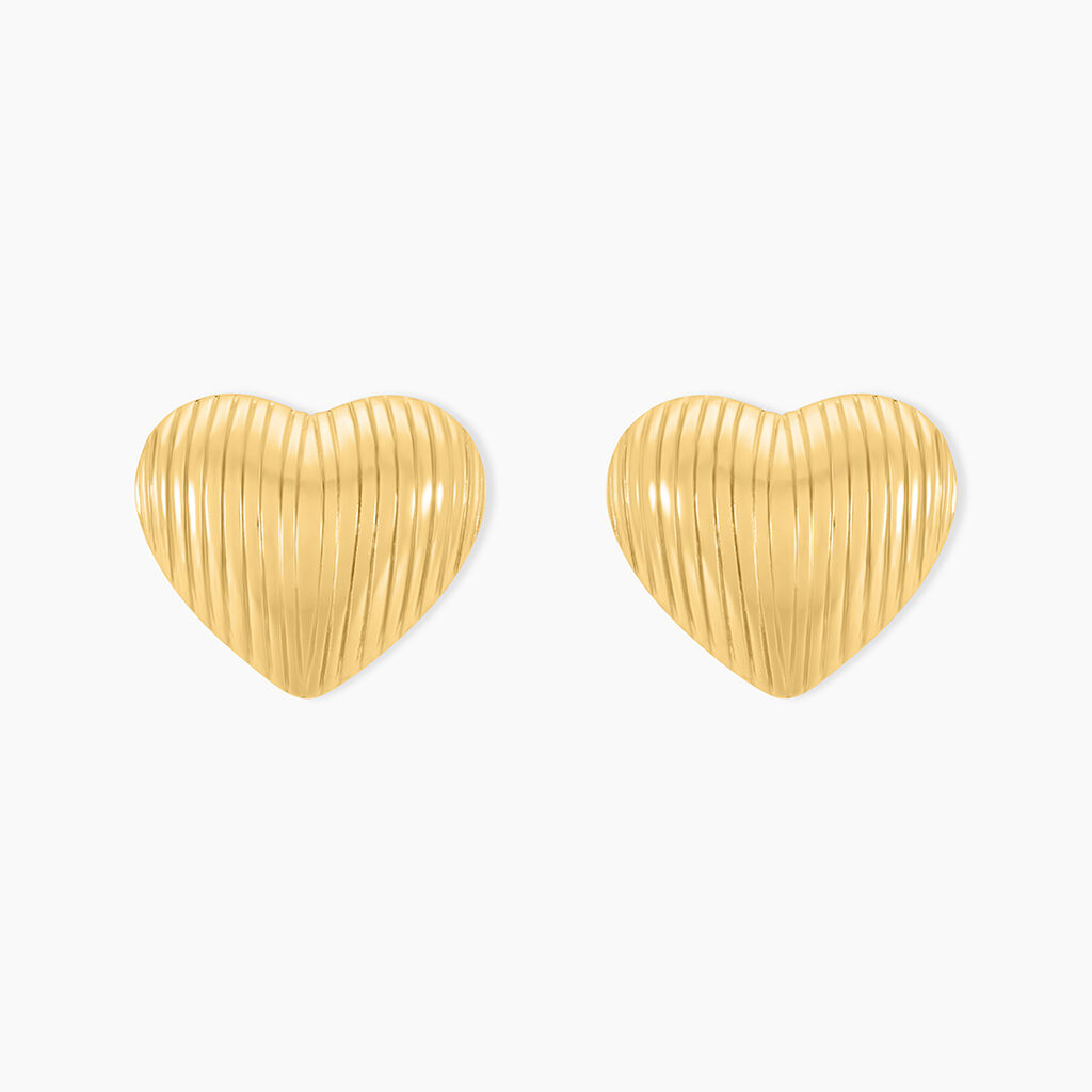 Boucles D'oreilles Puces Nolene Acier Jaune - Nouveautés Femme | Histoire d’Or