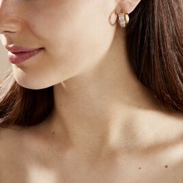 Créoles Adelicia Rondes Plaque Or Jaune Oxyde De Zirconium - Boucles d'oreilles créoles Femme | Histoire d’Or