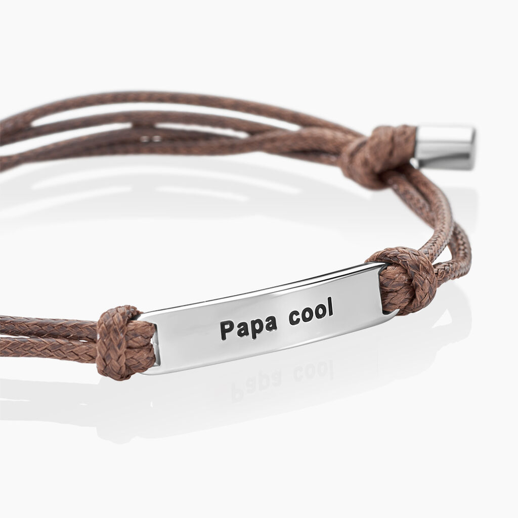 Bracelet Todd Acier Blanc - Bracelets cordon Homme | Histoire d’Or
