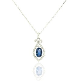 Collier Lys Or Blanc Saphir Et Diamant - Bijoux Femme | Histoire d’Or