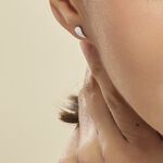 Boucles D'oreilles Puces Kayli Argent Blanc - Boucles d'oreilles fantaisie Femme | Histoire d&rsquo;Or
