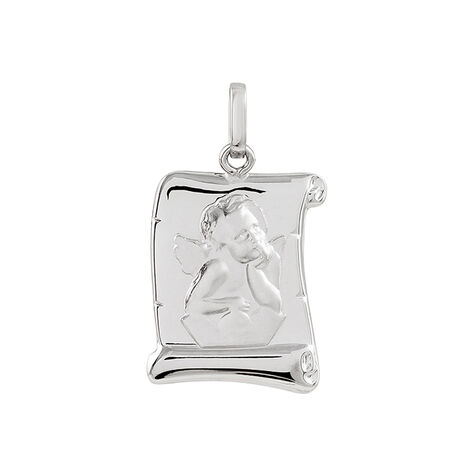 Pendentif Ange Parchemin Or Blanc - Cadeaux de naissance Enfant | Histoire d’Or