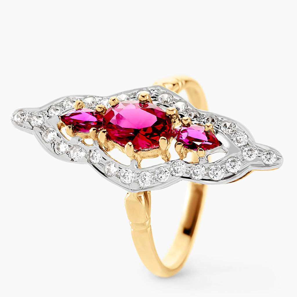Bague Marchionessa Or Jaune Oxyde De Zirconium - Bagues avec pierre Femme | Histoire d’Or