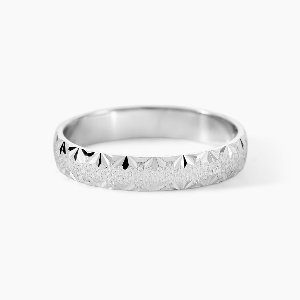 Alliance Maturina Demi Jonc Classique Or Blanc - Alliances Unisex | Histoire d&rsquo;Or