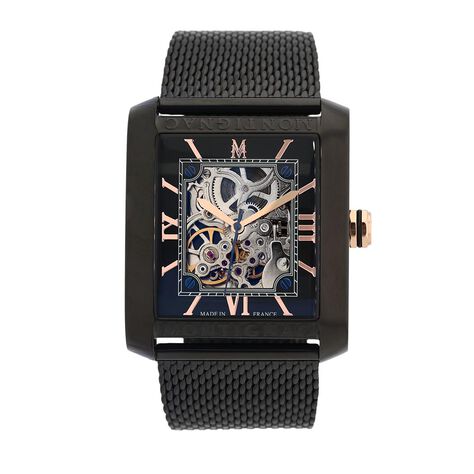 Montre Montignac Square Automatique Noir - Montres Homme | Histoire d&rsquo;Or