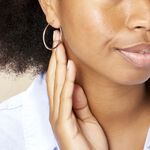 Cr&eacute;oles Verania Or Blanc - Boucles d'oreilles cr&eacute;oles Femme | Histoire d&rsquo;Or