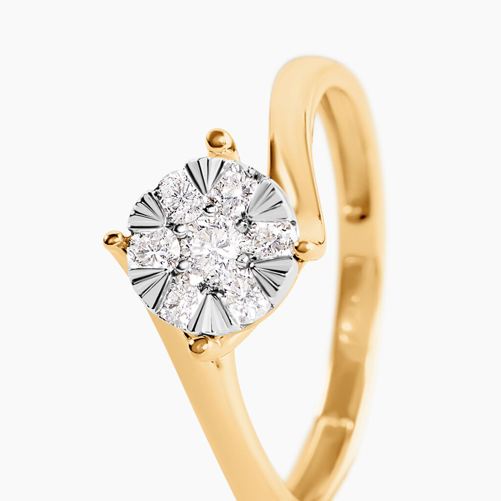 Bague Kenaniah Or Jaune Diamant Synthétique - Nouveautés Femme | Histoire d’Or