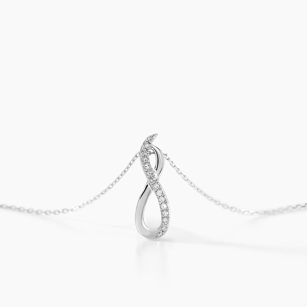 Collier Osanna Or Blanc Diamants - F&ecirc;te des m&egrave;res Femme | Histoire d&rsquo;Or