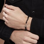 Bracelet Kwesi Argent Blanc - Bracelets cordon Homme | Histoire d&rsquo;Or
