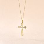 Pendentif Crocetta Or Jaune Oxyde De Zirconium - Pendentifs Bapt&ecirc;me Famille | Histoire d&rsquo;Or