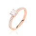 Bague Solitaire Dayna Or Rose Oxyde De Zirconium - Bagues solitaires Femme | Histoire d’Or