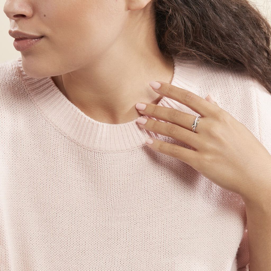 Bague Helene Or Bicolore Diamant - Bagues avec pierre Femme | Histoire d’Or