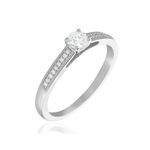 Bague Finella Platine Blanc Diamant - Bagues solitaires Femme | Histoire d&rsquo;Or