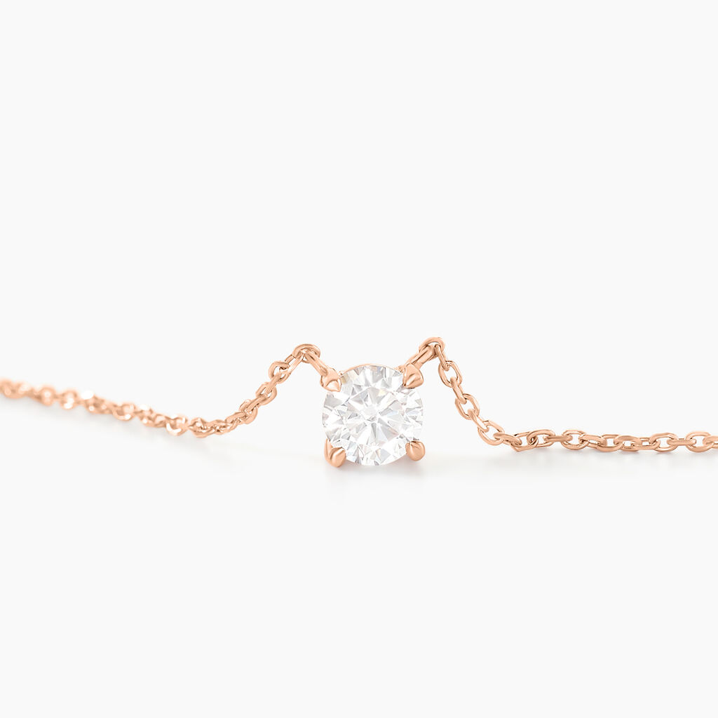 Collier Ponama Or Rose Oxyde De Zirconium - Colliers Femme | Histoire d’Or