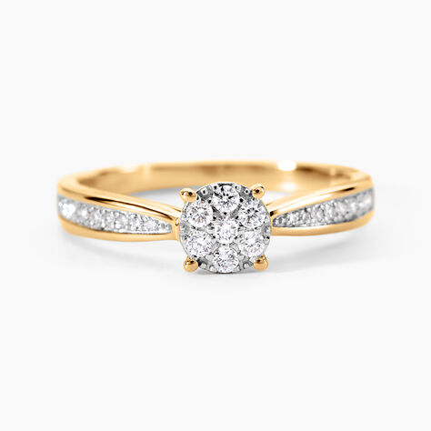 Bague Or Jaune Celia Diamants - Bagues avec pierre Femme | Histoire d&rsquo;Or