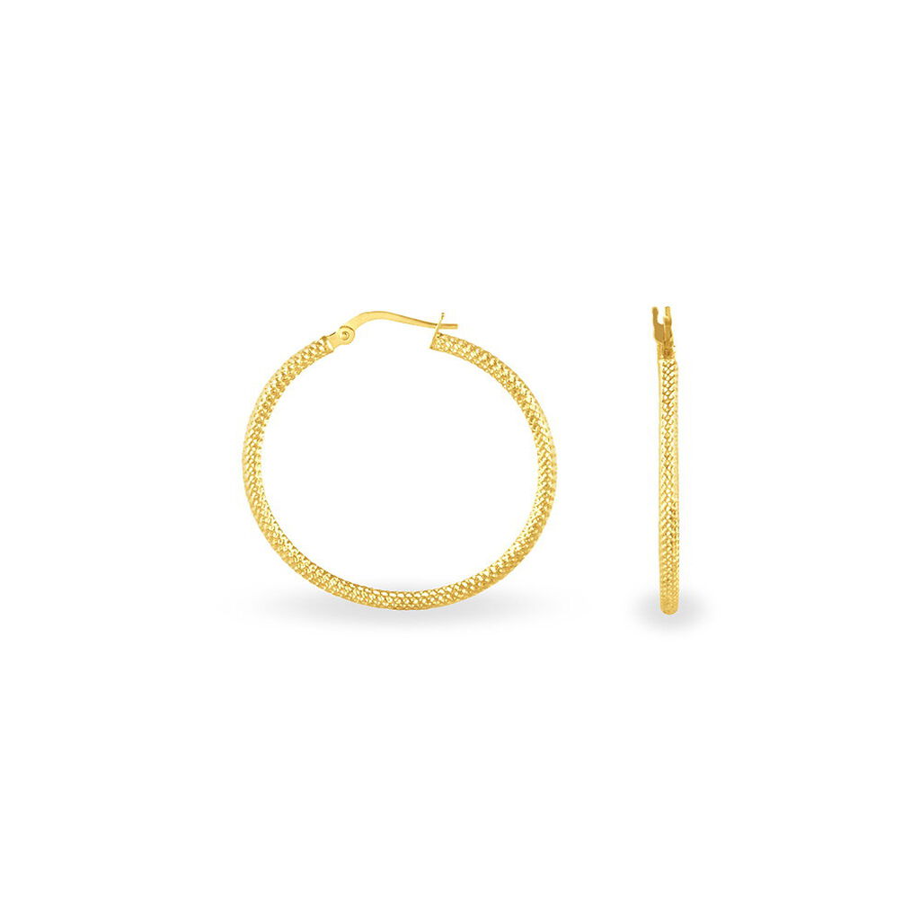 Créoles Ulrica Or Jaune - Boucles d'oreilles créoles Femme | Histoire d’Or