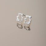 Boucles D'oreilles Puces Baptista Ours Or Blanc Oxydes - Clous d'oreilles Enfant | Histoire d&rsquo;Or