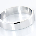 Alliance Inayah Ruban Plat Argent Blanc - Alliances Famille | Histoire d&rsquo;Or